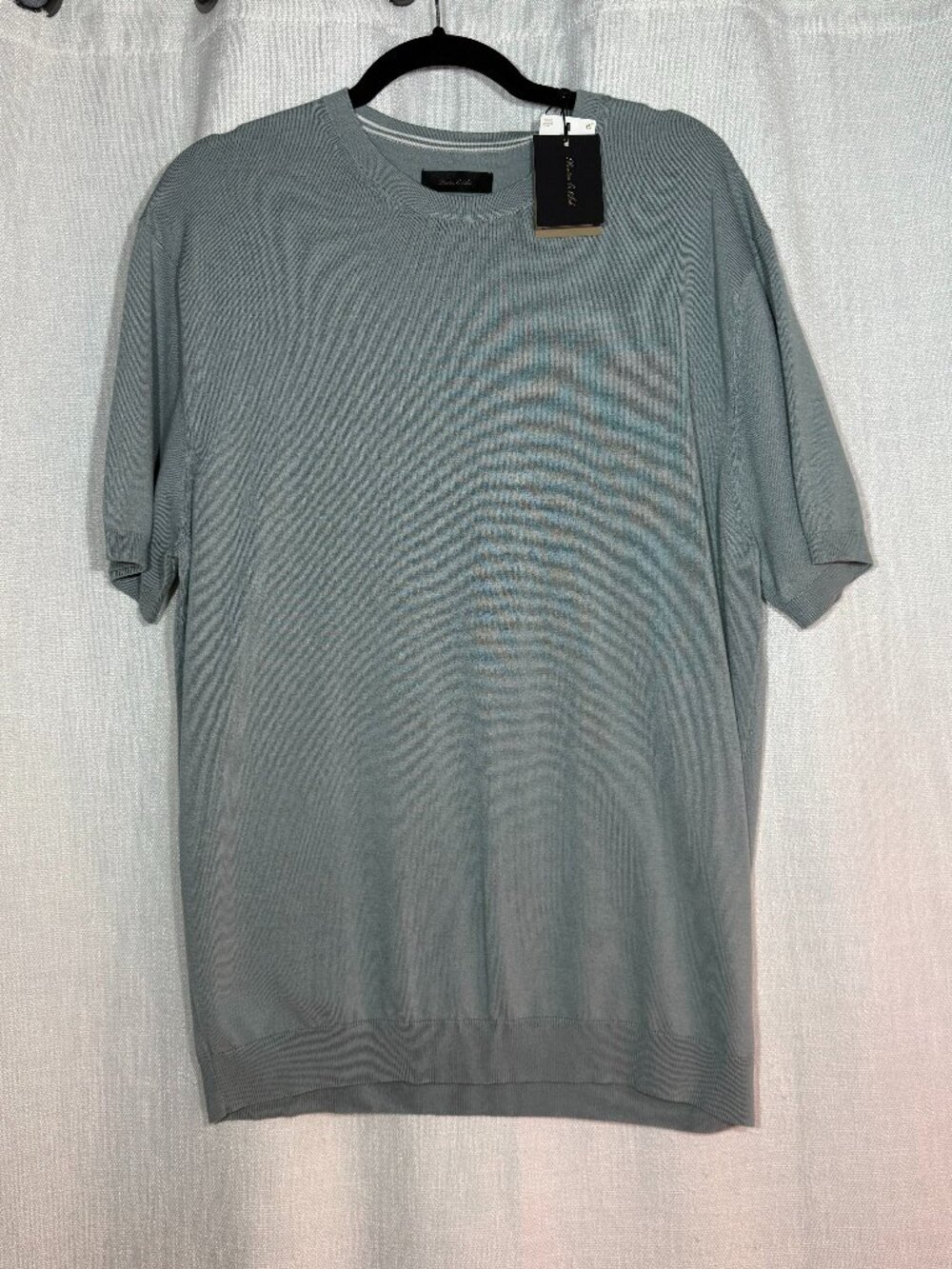 NEW Porter & Ash Short Sleeve Sweater - Mens XL - Steel Blue Classic Office